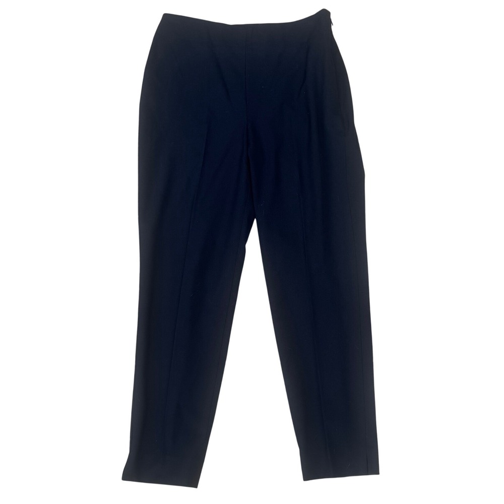 Talbots Petites Navy Blue Side Zip Dress Pants Tapered Leg 4P BH684